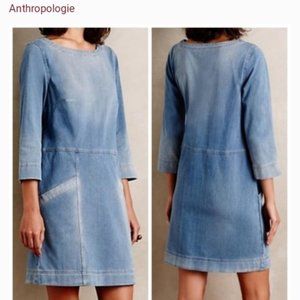 Anthropologie AG soft denim shift dress